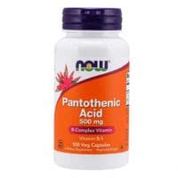 Витамин Now Foods Пантотеновая кислота, 100 вегетарианских капсул (NF0486)
