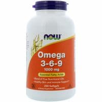Жирные кислоты Now Foods Омега 3-6-9 1000 мг, 250 желатиновых капсул (NOW-01837)