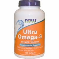 Жирные кислоты Now Foods Ультра Омега-3, 180 желатиновых капсул (NOW-01662)
