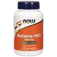 Витамин Now Foods Бетаин HCI 648 мг, 120 гелевых капсул (NOW-02938)
