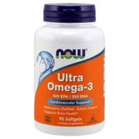 Жирные кислоты Now Foods Ультра Омега-3, Ultra Omega-3, 90 желатиновых капсул (NOW-01661)