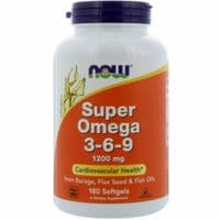 Жирные кислоты Now Foods Супер Омега 3-6-9 1200мг, 180 желатиновых капсул (NOW-01841)