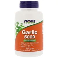 Травы Now Foods Чеснок 5000мг, Garlic 5000, 90 таблеток (NOW-01814)
