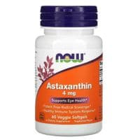 Антиоксидант Now Foods Astaxanthin, Астаксантин, 4 мг, 60 желатиновых капсул (NOW-03251)