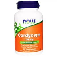 Травы Now Foods Грибы Кордицепс, 750 мг Cordyceps, 90 капсул (NOW-03005)