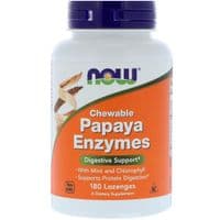 Травы Now Foods Пищевые Ферменты Папаи, Papaya Enzymes, 180 таблеток д (NOW-02970)