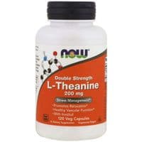 Аминокислота Now Foods L-Теанин, L-Theanine, Double Strength, 200 мг, 120 вегетариа (NOW-00148)