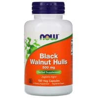 Травы Now Foods Черный Орех 500 мг, Black Walnut Hulls, 100 вегетарианских (NOW-04606)