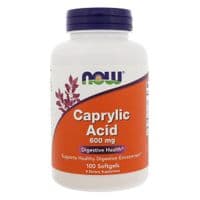 Жирные кислоты Now Foods Каприловая Кислота 600 мг, Caprylic Acid, 100 желатиновых капса (NOW-03347)
