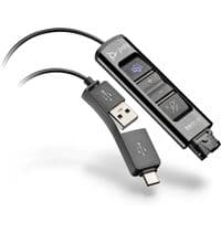 Переходник Poly DA85-M USB > QD с встроенным  пультом управления для гарнитур EncorePro, USB-A, USB-C, Microsoft Teams, чорний