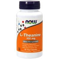 Аминокислота Now Foods L-теанин, L-Theanine, 100 мг, 90 вегетарианских капсул (NOW-00145)