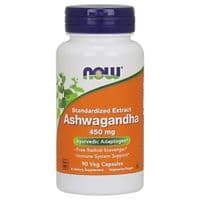 Травы Now Foods Ашваганда 450 мг, 90 гелевых капсул (NOW-04603)