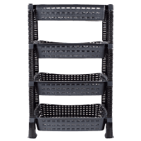 Етажерка VIOLET HOUSE 0761 Роттанг Еко Grey 4-х ярусна д/овочів