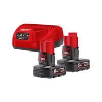 Набор аккумуляторов + зарядных устройств Milwaukee M12 NRG-602 2x6Ah (4933451903)