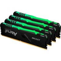 Kingston 64GB 3200MT/s DDR4 CL16 DIMM (комплект із 4) FURY Beast RGB, EAN: 740617319132
