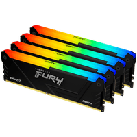 Kingston 64GB 3200MT/s DDR4 CL16 DIMM (комплект із 4 шт.) 1Gx8 FURY Beast RGB, EAN: 740617337952