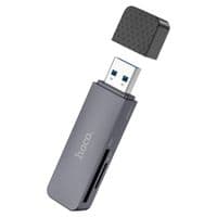 Хаб HOCO HB45 Spirit 2-в-1 USB 3.0 кардрідер Metal Gray