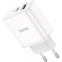 Зарядний пристрій HOCO C105A Stage dual port PD20W+QC3.0 charger White
