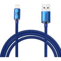 Кабель Baseus Crystal Shine Series Fast Charging Data Cable USB to iP 2.4A 2m Blue