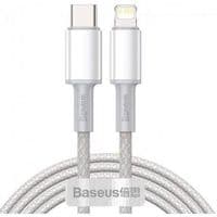 Кабель Baseus High Density Braided Fast Charging Data Cable Type-C to iP PD 20W 2m White