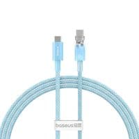 Кабель Baseus Explorer Series Fast Charging Cable with Smart Temperature Control Type-C to Type-C 100W 1m Galaxy Blue