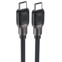 Кабель ACEFAST C10-03 Type-C to Type-C 3A, 60W, 1.2m, silicone, zinc connectors, Black