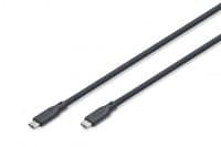 Кабель USB-C зарядка/синхронизации, DIGITUS, 2м, USB 4.0 Gen2, 20G, 240W, 8K, силиконовый, черный