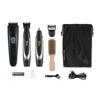 Набор триммеров Remington WORKS, для бороды, усов, носа и ушей, чехол, расческа, сталь, черный