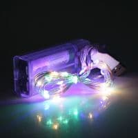 Гирлянды 100LED, 1 режим, 10 метров, прозрачная изоляция, питание от 3*АА, Mix Color, ОЭМ