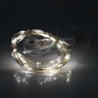 Гирлянды 200LED, 1 режим, 20 метров, прозрачная изоляция, питание от USB+ 3*АА, White Hot, ОЭМ
