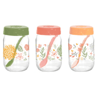 Спецівниця HEREVIN Decorated Spice Jar Set MIX з ложкою 0.370 л (131507-157)