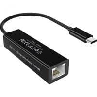 Переходник USB-C - RJ45, Gigabit Ethernet 0,15 м, черный Choetech