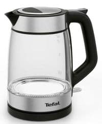 Электрочайник Tefal Glass Kettle 1.7л, стекло, с подсветкой, серебристо-черный