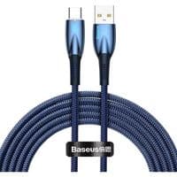 Кабель Baseus Glimmer Series Fast Charging Data Cable USB to Type-C 100W 2m Blue