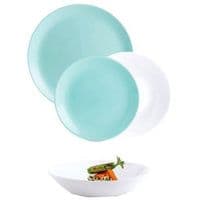 Сервіз LUMINARC DIWALI LIGHT TURQUOISE & WHITE /18 пр (P5912)