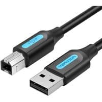 Кабель Vention для принтера USB 2.0 A Male to B Male Cable 0.5M Black PVC Type (COQBD)