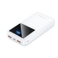Внешній акумулятор Vention 20000mAh Power Bank (Micro-USB + USB-C + USB-A + USB-A) 22.5W White LED Display Type