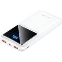 Внешний акумулятор Vention 10000mAh Power Bank (Micro-USB + USB-C + USB-A + USB-A) 22.5W White LED Display Type