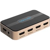 Сплитер Vention 1 In 4 Out HDMI Splitter 4K@30Hz Gold Aluminum Alloy Type EU Standard (ACCG0-EU)