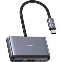 USB HUB Usams US-SJ627 4in1 Multifunctional Type-C HUB dark grey Type-C*1+USB3.0*1+USB 2.0*2