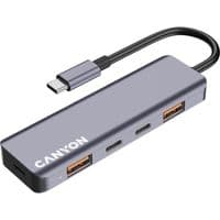 CANYON концентратор DS-18 5в1 USB-C сірий