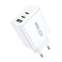 Зарядное устройство для Remax Kiddy 3 порта, USB + Type-C*2 40W (RP-U123)