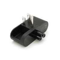 Перехідник складаний із заземленням, m-m, американка3pin, Black, BOX