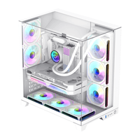 Корпус ATX без блока питания, закаленное стекло -ATX,ITX, combo audio,VGA Card Length Up to 400mm, Infinity Plus WH