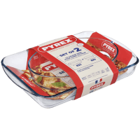 Форма с/у PYREX н-р форм 2пр (прямоуголь 40х27, овал 30х21см) (913S604/8044)