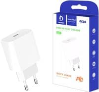Сетевое зарядное устройство для Denmen DC06 (1USB 3.6A) PD20W+QC3.0 White (DM-DC06-WH)