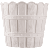 Цветочный горшок VIOLET HOUSE 1047 BAMBOO WHITE с дренажем 5 л. (1047 BAMBOO WHITE 5 л.)
