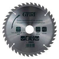Круг отрезной Grad по дереву с твердосплавными напайками 210×32(30;25.4)×40T GRAD (1958345) (1958345)
