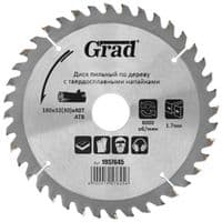 Круг відрізний Grad по дереву з твердосплавними напайками Ø180×32(30)×40Т, 8000об/хв GRAD (1957645) (1957645)