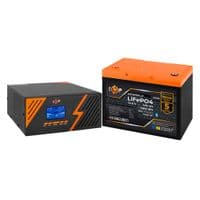 Комплект резервного живлення LogicPower B1500 Black + літієва (LiFePO4) батарея 1280Wh